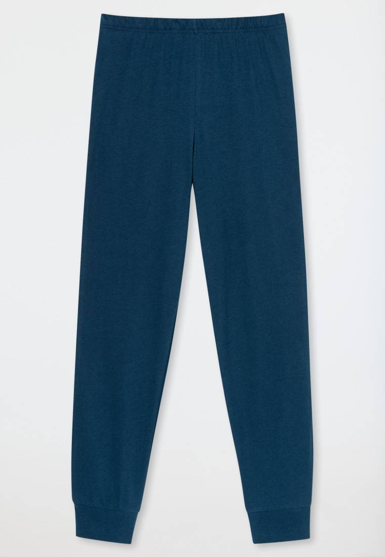 Schiesser Schlafanzug Lang Bündchen Nachtblau - Teens Nightwear