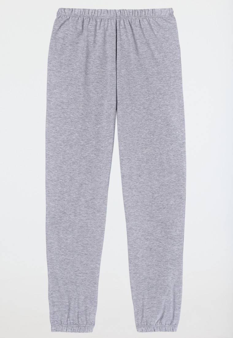 Schiesser Schlafanzug Lang Bündchen Schwarz - Nightwear