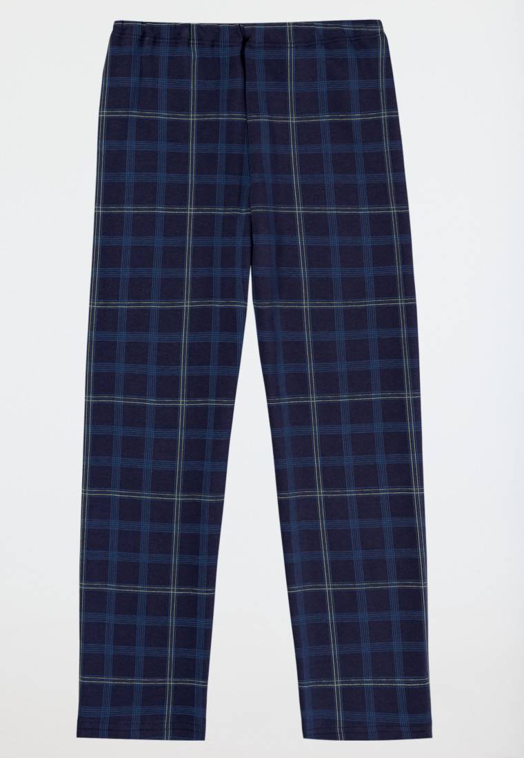 Schiesser Schlafanzug Lang Drachen Karos Blau - Boys World