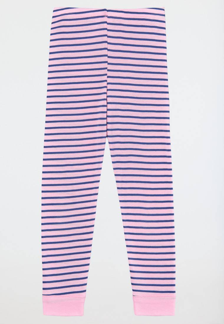 Schiesser Schlafanzug Lang Feinripp Panda Ringel Blau - Girls World