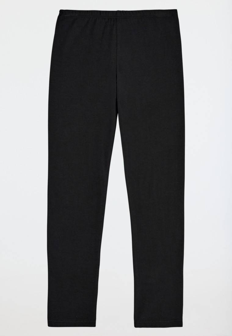 Schiesser Schlafanzug Lang Interlock Shirt Mit Leggings Graffiti Grau-meliert - Nightwear