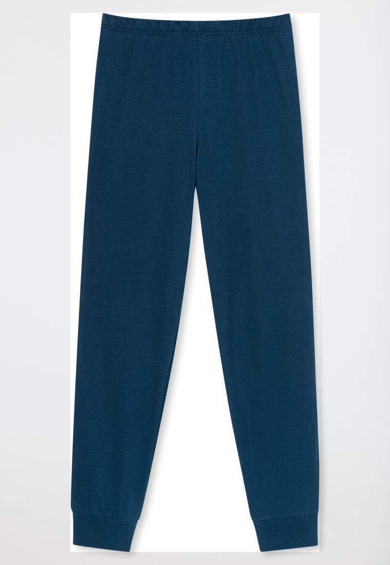 Schiesser Schlafanzug Lang Motivdruck Hellblau - Nightwear