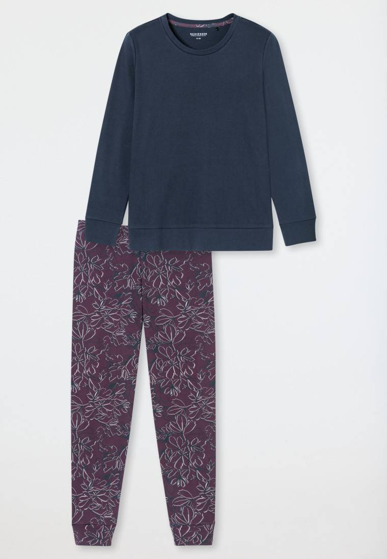 Schiesser Schlafanzug Lang Multicolor Bedruckt - Comfort Interlock