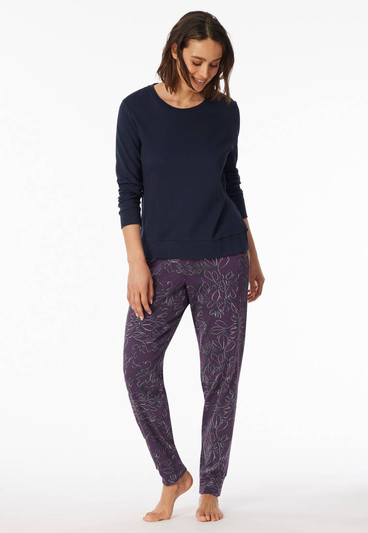 Schiesser Schlafanzug lang multicolor bedruckt - Comfort Interlock