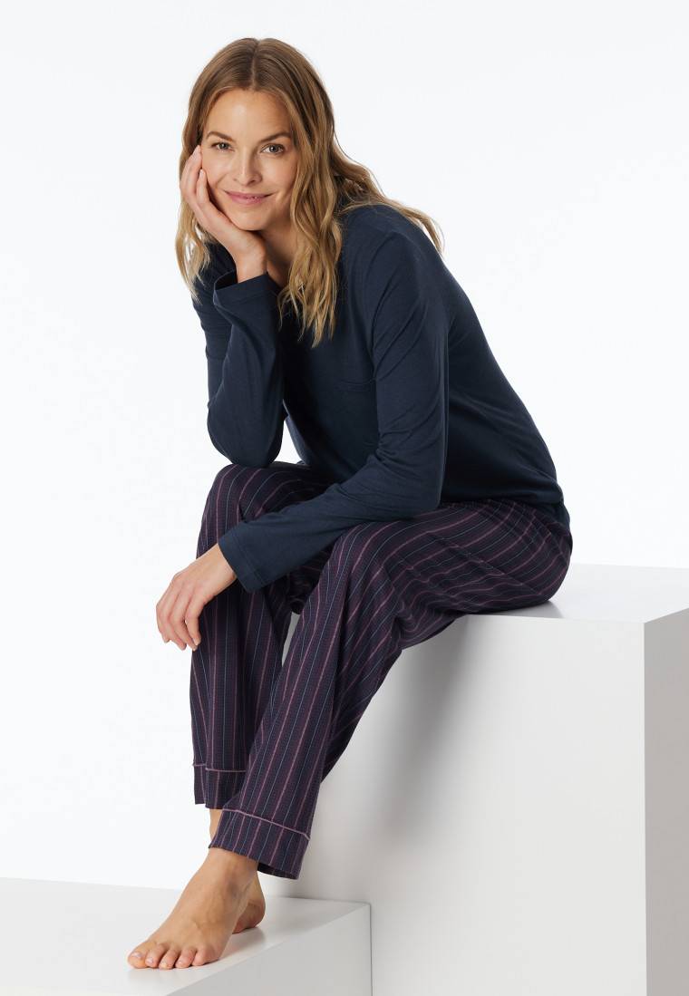 Schiesser Schlafanzug lang multicolor - Comfort Nightwear Schiesser Schlafanzug lang multicolor - Comfort Nightwear