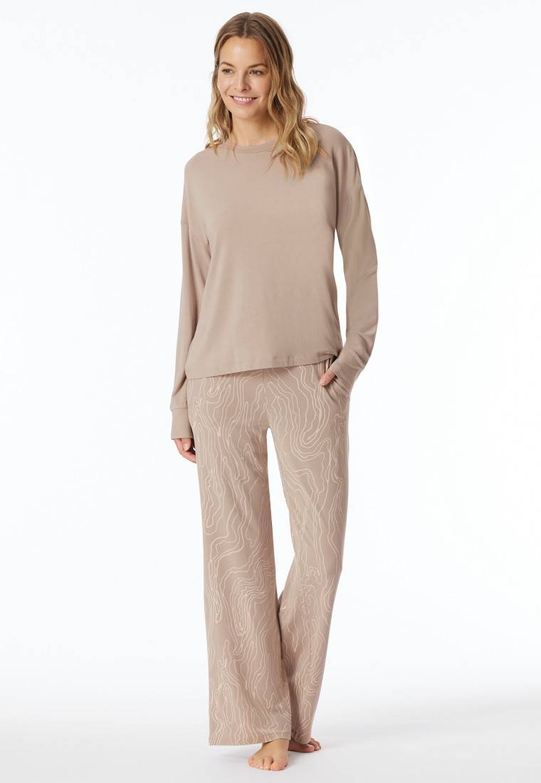 Schiesser Schlafanzug lang natur bedruckt - selected! premium Schiesser Schlafanzug lang natur bedruckt - selected! premium