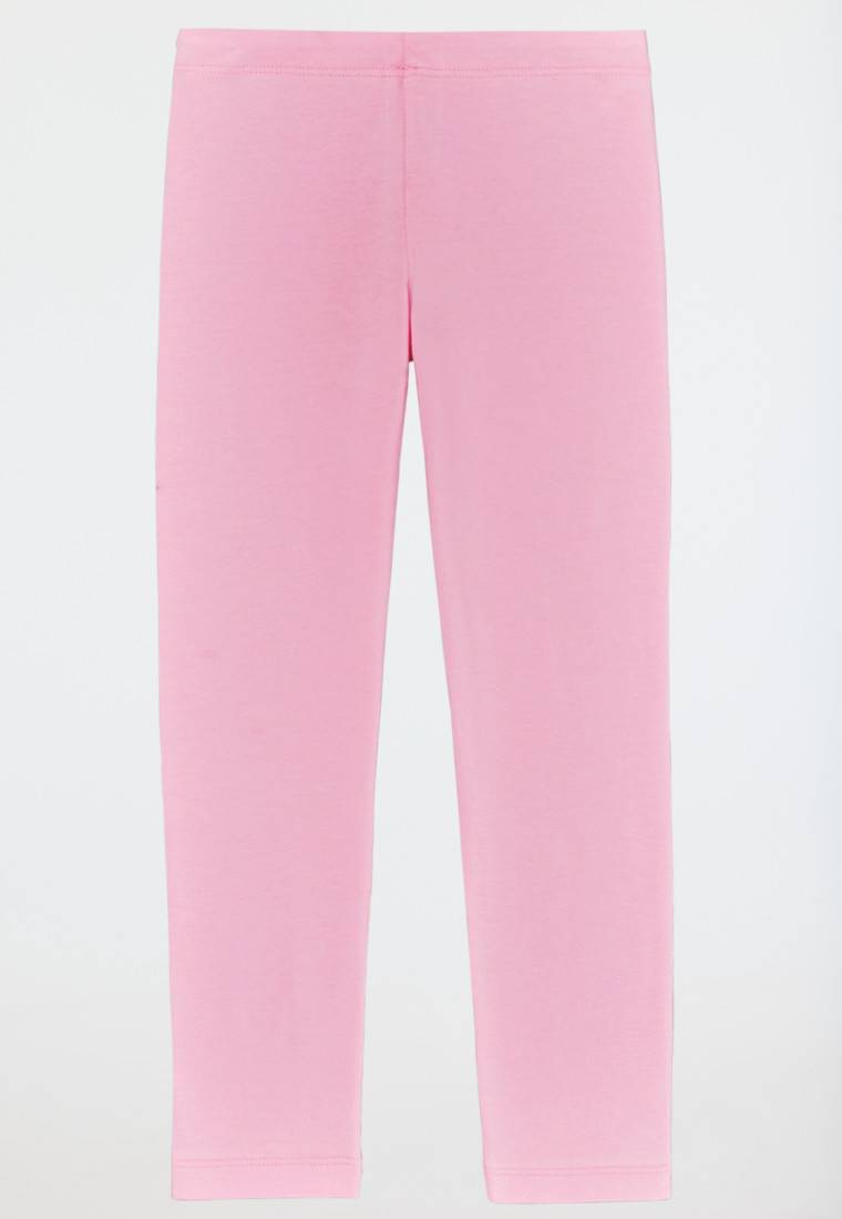 Schiesser Schlafanzug Lang Organic Cotton Volant Leggings Herzen Rosé - Girls World