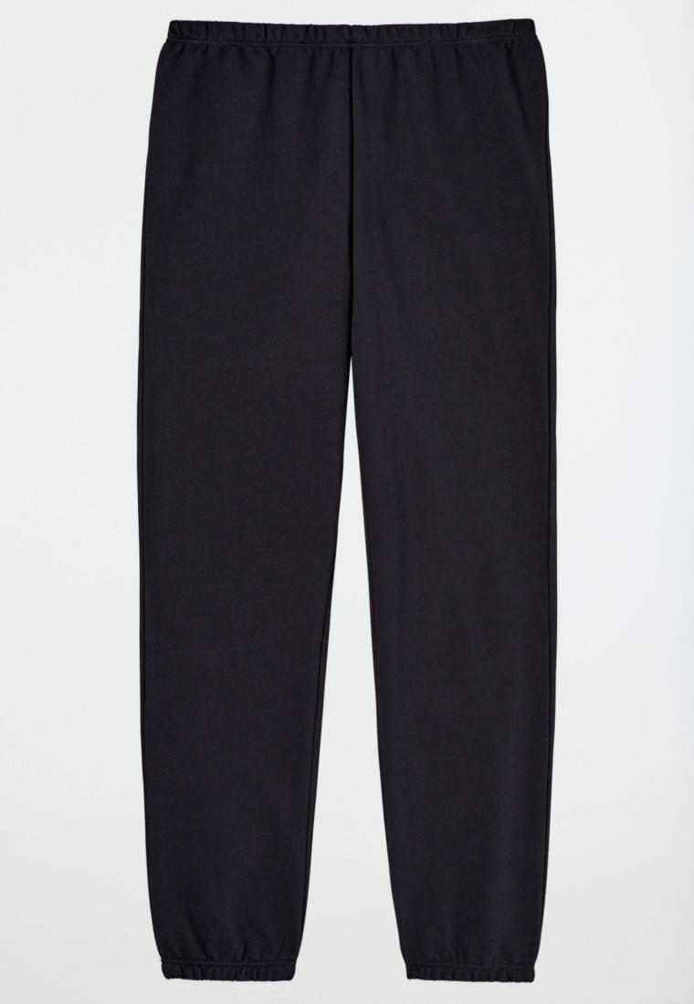 Schiesser Schlafanzug Lang Sweatware Bündchen Grau-meliert - Nightwear