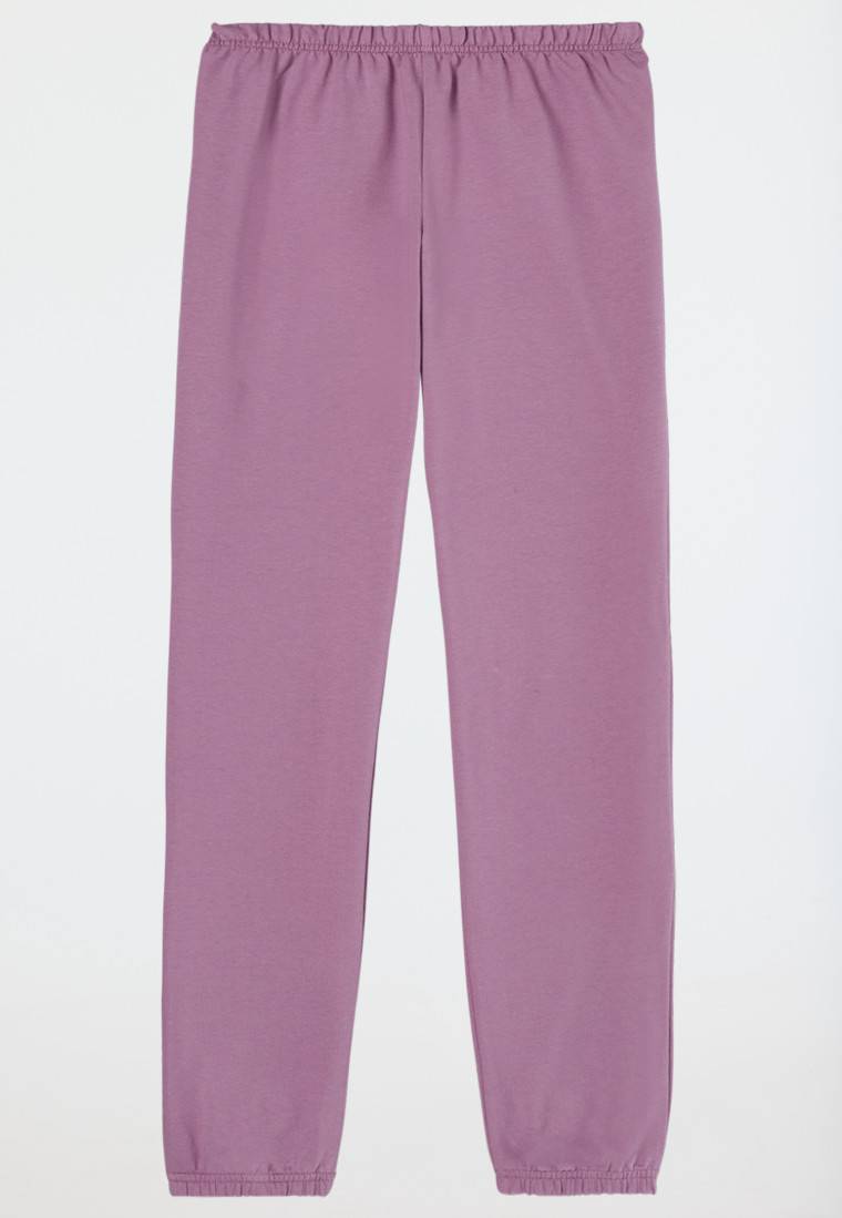Schiesser Schlafanzug Lang Sweatwear Bündchen Mauve - Nightwear