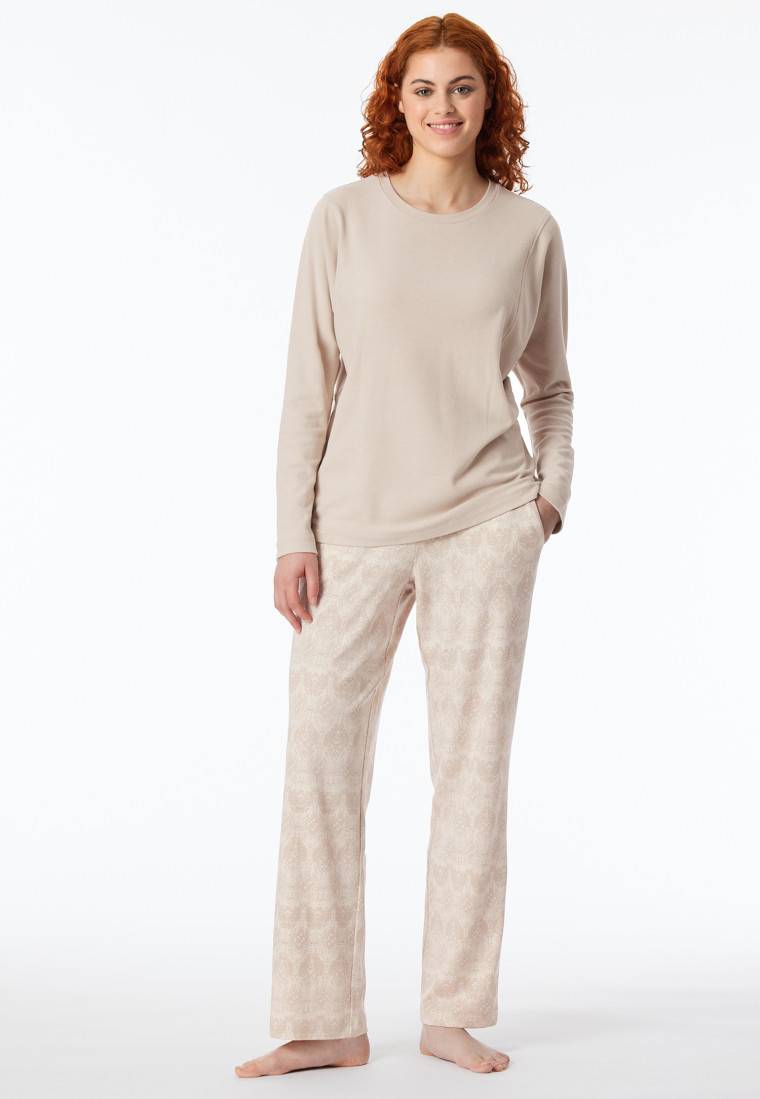 Schiesser Schlafanzug lang wärmend beige - Selected Premium Warming Schiesser Schlafanzug lang wärmend beige - Selected Premium Warming