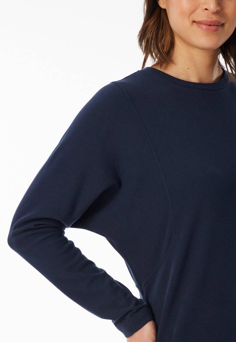 Schiesser Schlafanzug Lang Wärmend Nachtblau - Selected Premium Warming