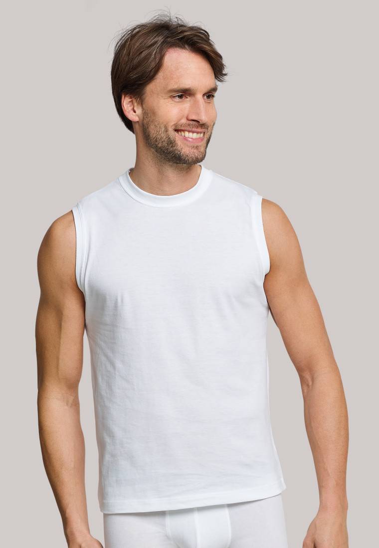 Schiesser Shirt ärmellos 2er-Pack Muscle Shirt Weiß - Essentials