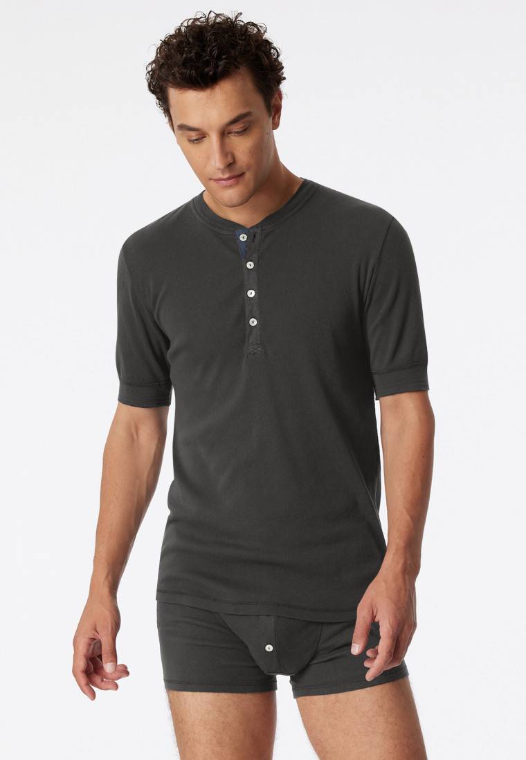 Schiesser Shirt kurzarm anthrazit - Revival Karl-Heinz Schiesser Shirt kurzarm anthrazit - Revival Karl-Heinz