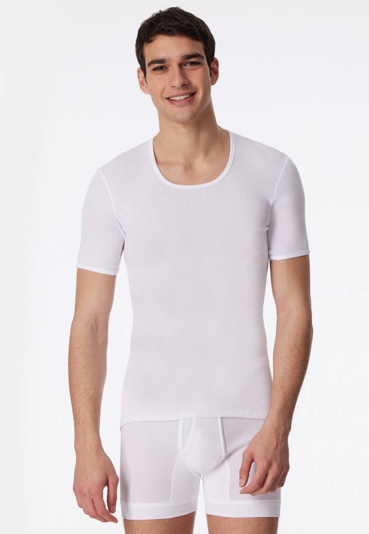 Schiesser Shirt kurzarm Doppelripp weiß - Original Classics Schiesser Shirt kurzarm Doppelripp weiß - Original Classics