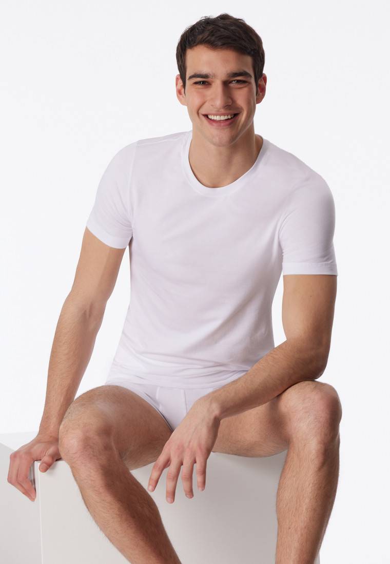 Schiesser Shirt kurzarm Jersey elastisch rundhals weiß - Long Life Soft Schiesser Shirt kurzarm Jersey elastisch rundhals weiß - Long Life Soft