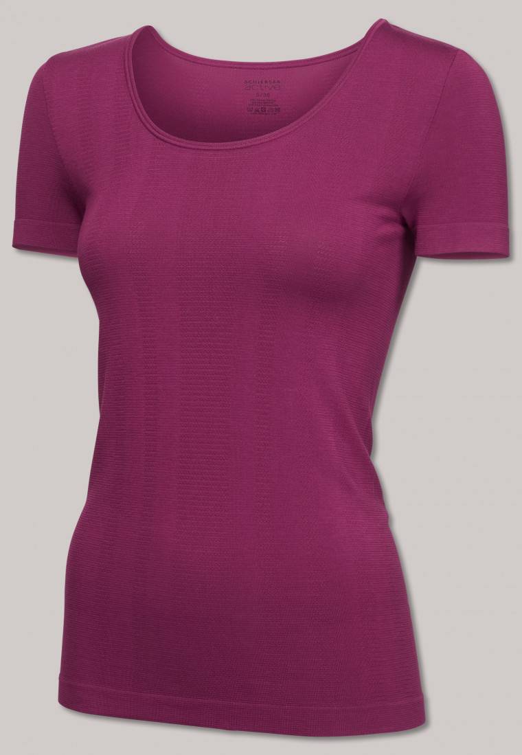 Schiesser Shirt Kurzarm Seamless Bambus Beere - Active Mesh Bamboo