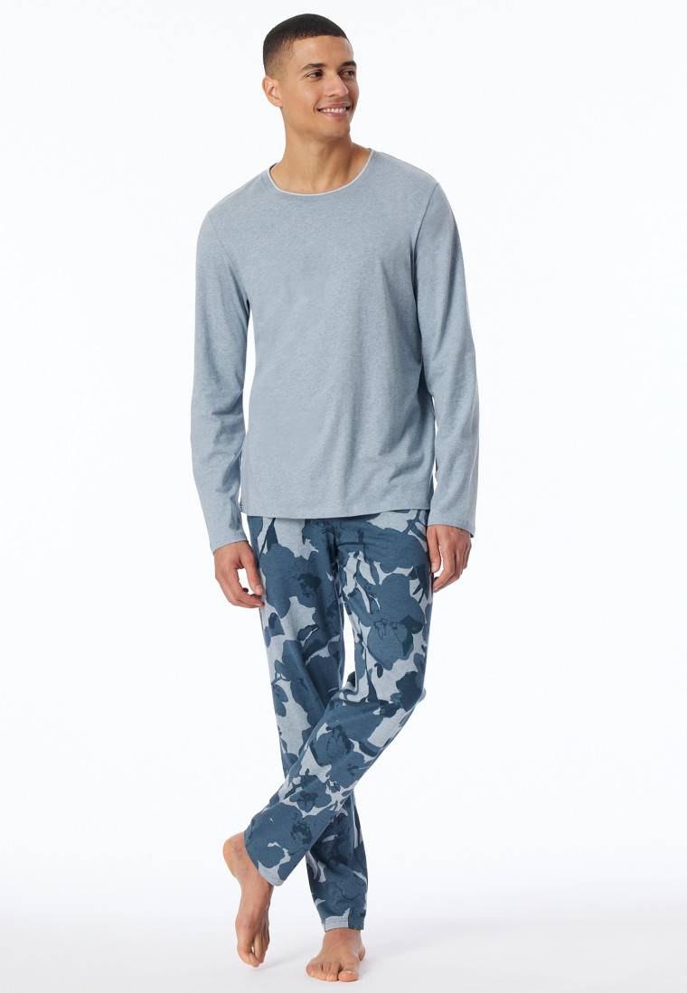 Schiesser Shirt langarm jeansblau meliert - Mix+Relax