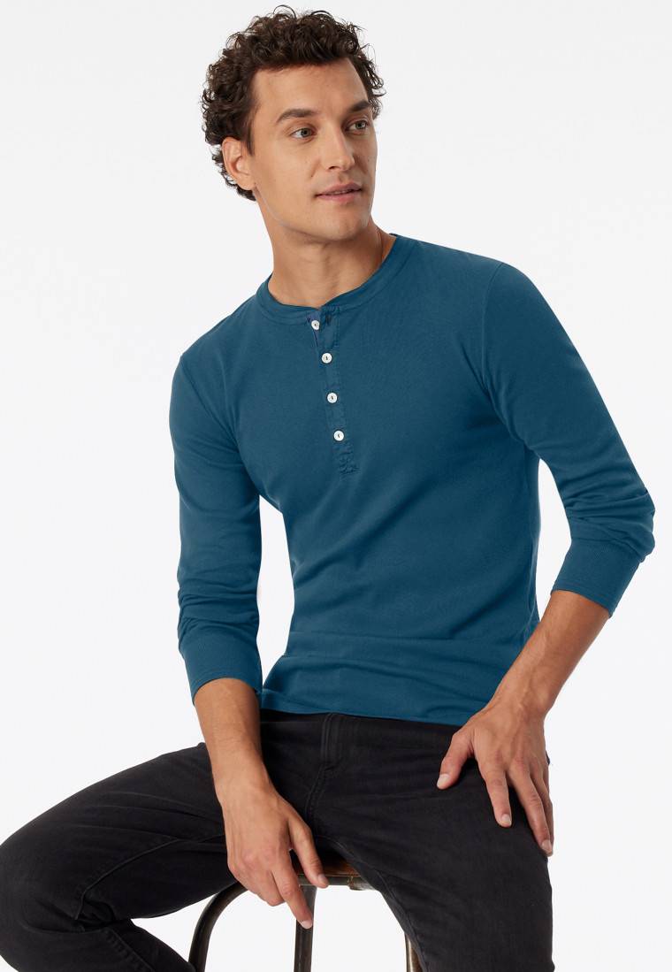 Schiesser Shirt langarm jeansblau - Revival Karl-Heinz Schiesser Shirt langarm jeansblau - Revival Karl-Heinz