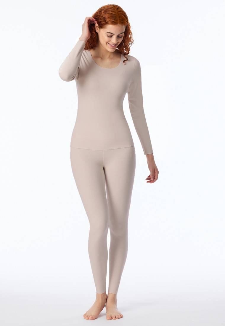 Schiesser Shirt wärmend sand - Invisible Soft Warming