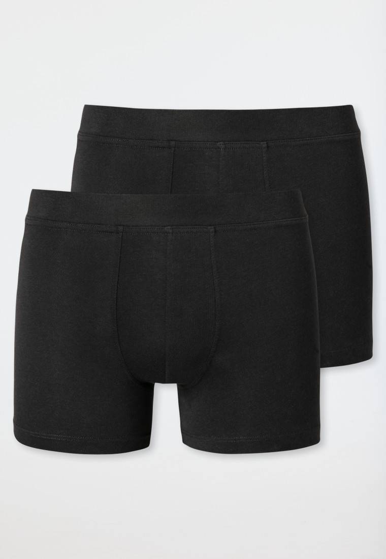 Schiesser Shorts 2er-Pack Organic Cotton Schwarz - 95/5