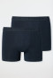 Schiesser Shorts 2er-Pack Organic Cotton Webgummibund nachtblau - 95/5