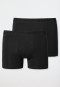 Schiesser Shorts 2er-Pack Organic Cotton Webgummibund schwarz - 95/5