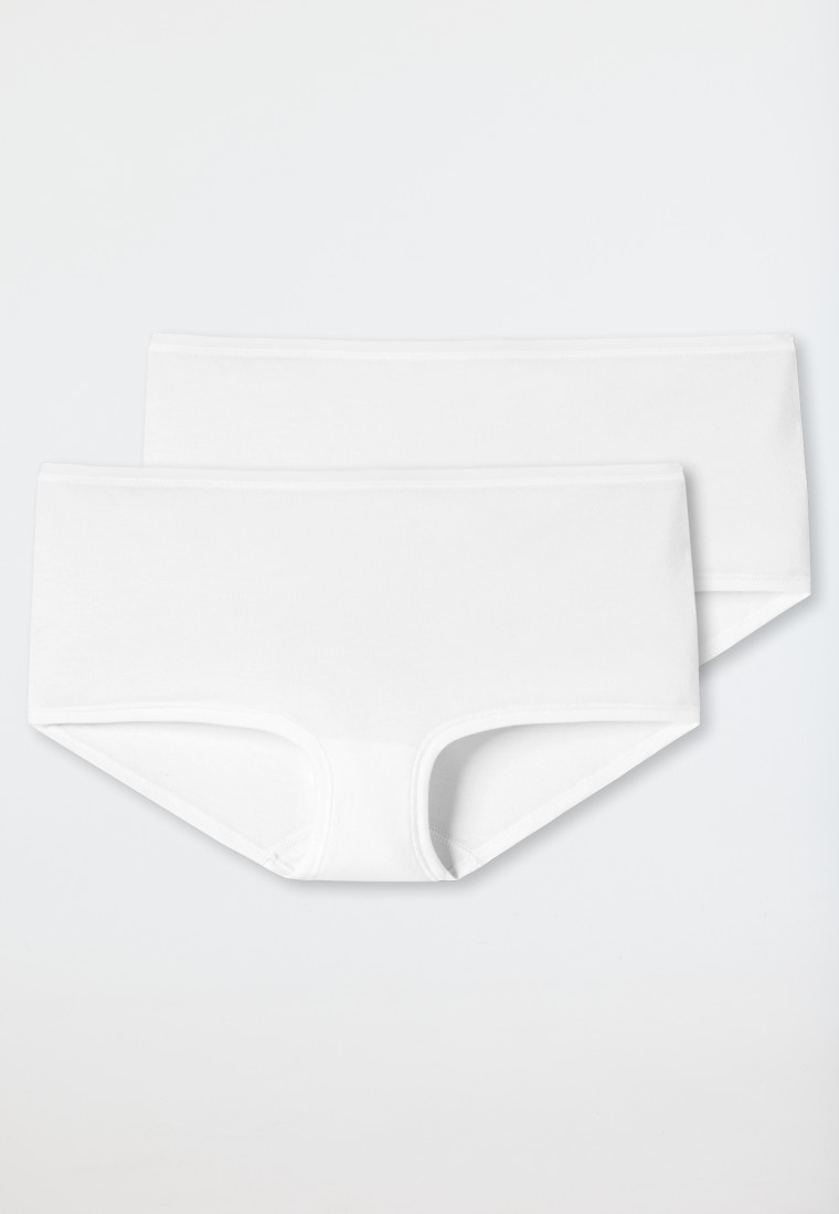 Schiesser Shorts 2er-Pack Organic Cotton Weiß - 95/5