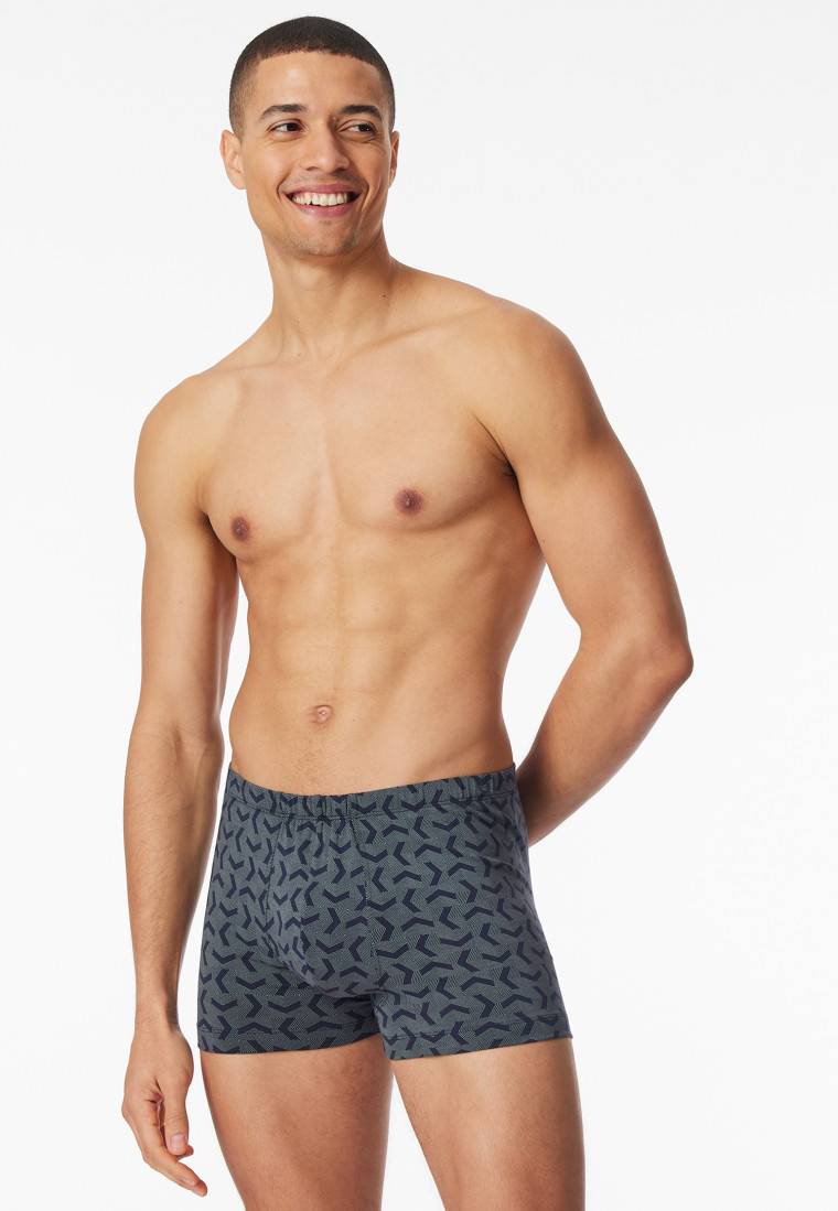 Schiesser Shorts 3er-Pack Organic Cotton dunkelblau gemustert - 95/5