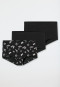 Schiesser Shorts 3er-Pack Organic Cotton schwarz bedruckt - 95/5