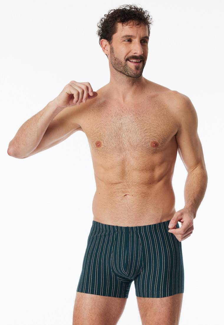 Schiesser Shorts 3er-Pack Organic Cotton uni/geringelt mehrfarbig - 95/5