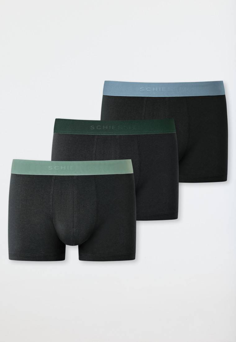 Schiesser Shorts 3er-Pack Organic Cotton Webgummibund Mehrfarbig - 95/5