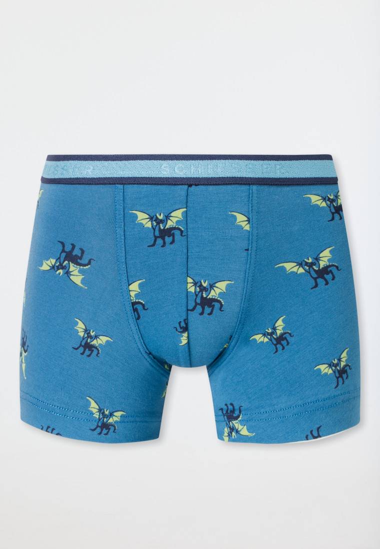Schiesser Shorts 3er-Pack Organic Cotton Webgummibund Streifen Und Drachenprint - 95/5