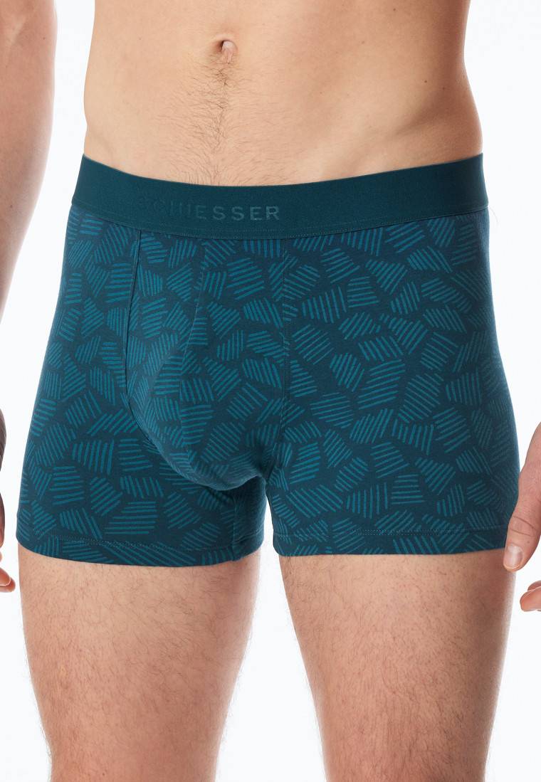 Schiesser Shorts 3er-Pack Organic Cotton Webgummibund Uni/gemustert Mehrfarbig - 95/5