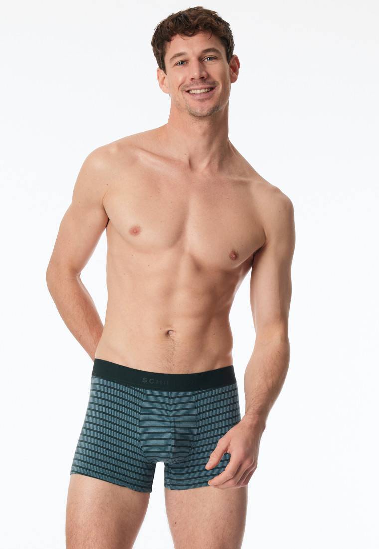 Schiesser Shorts 3er-Pack Organic Cotton Webgummibund uni/gestreift mehrfarbig - 95/5
