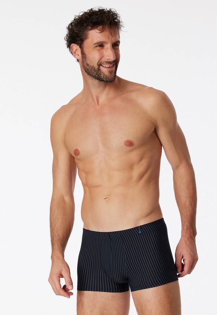 Schiesser Shorts blauschwarz gestreift - Long Life Soft