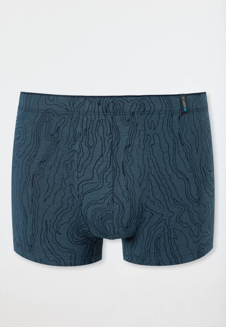 Schiesser Shorts Modal Gemustert Dunkelblau - Long Life Soft