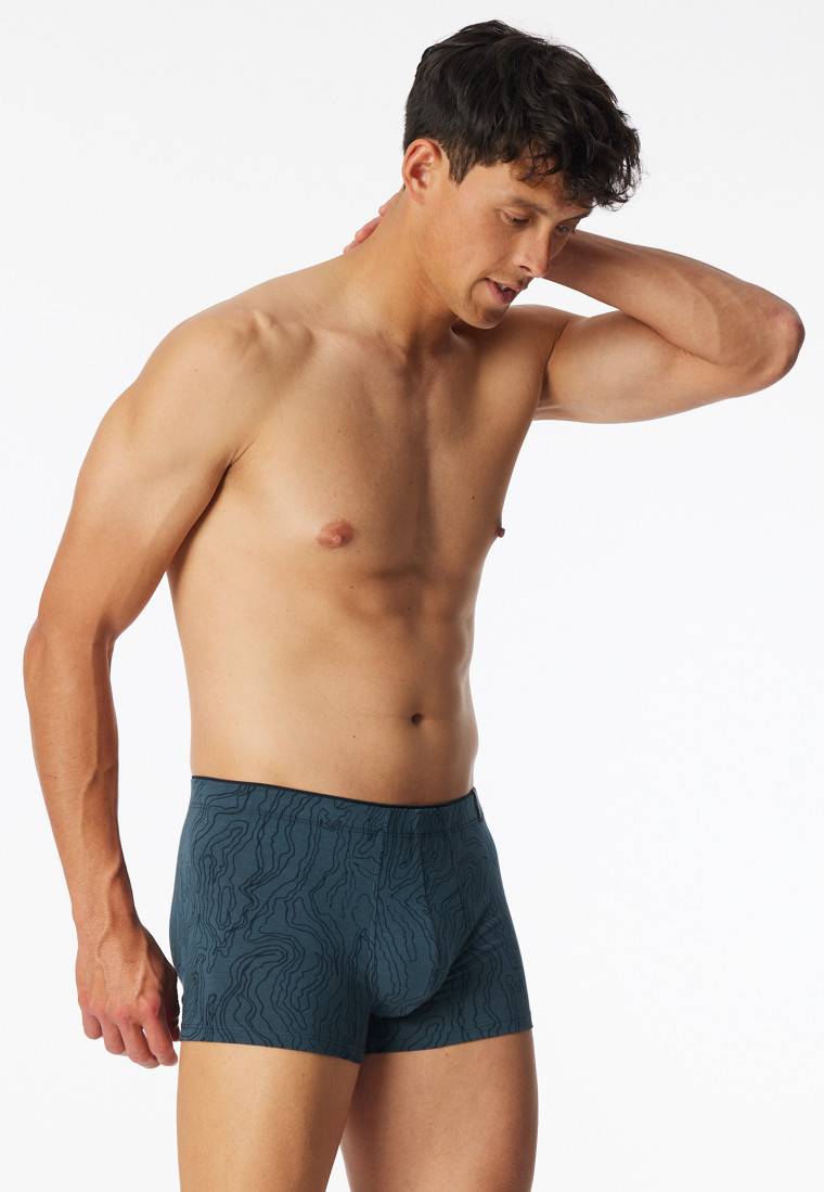 Schiesser Shorts Modal gemustert dunkelblau - Long Life Soft