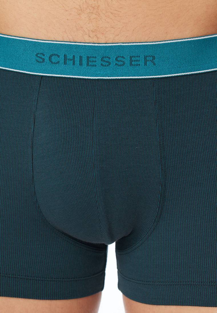 Schiesser Shorts Modal Gestreift Petrol - Duality Function