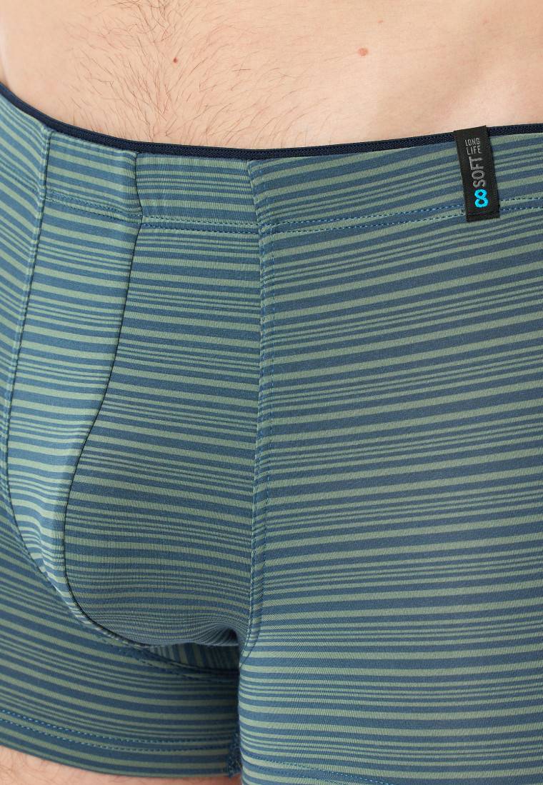 Schiesser Shorts Modal Streifen Linde - Long Life Soft