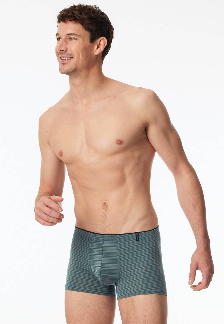 Schiesser Shorts Modal Streifen linde - Long Life Soft