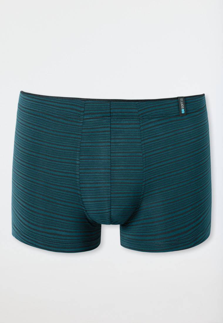 Schiesser Shorts Modal Streifen Petrol - Long Life Soft
