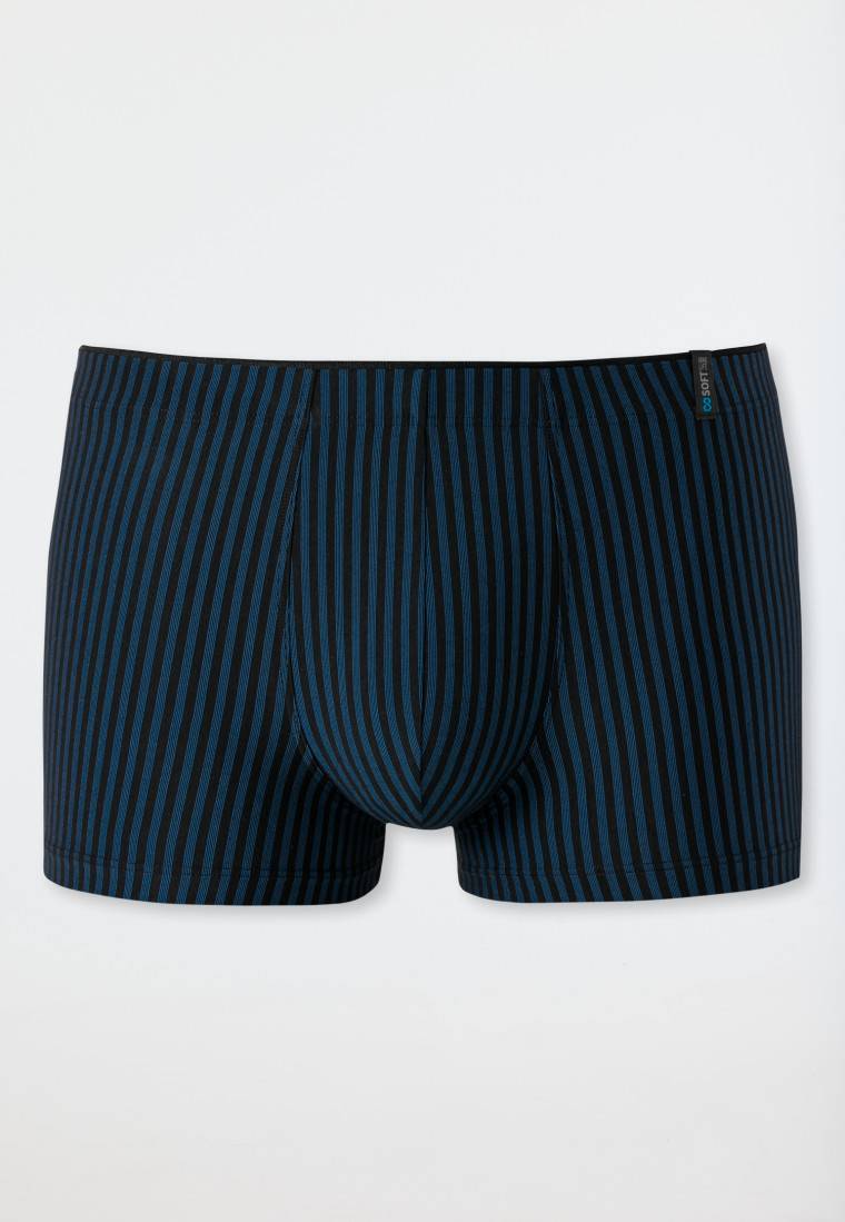 Schiesser Shorts Navy-schwarz Gestreift - Long Life Soft