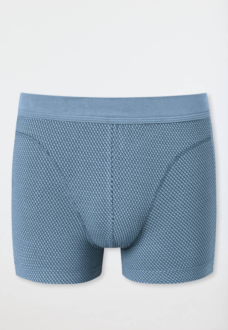 Schiesser Shorts Organic Cotton Gemustert Blaugrau - Comfort Fit