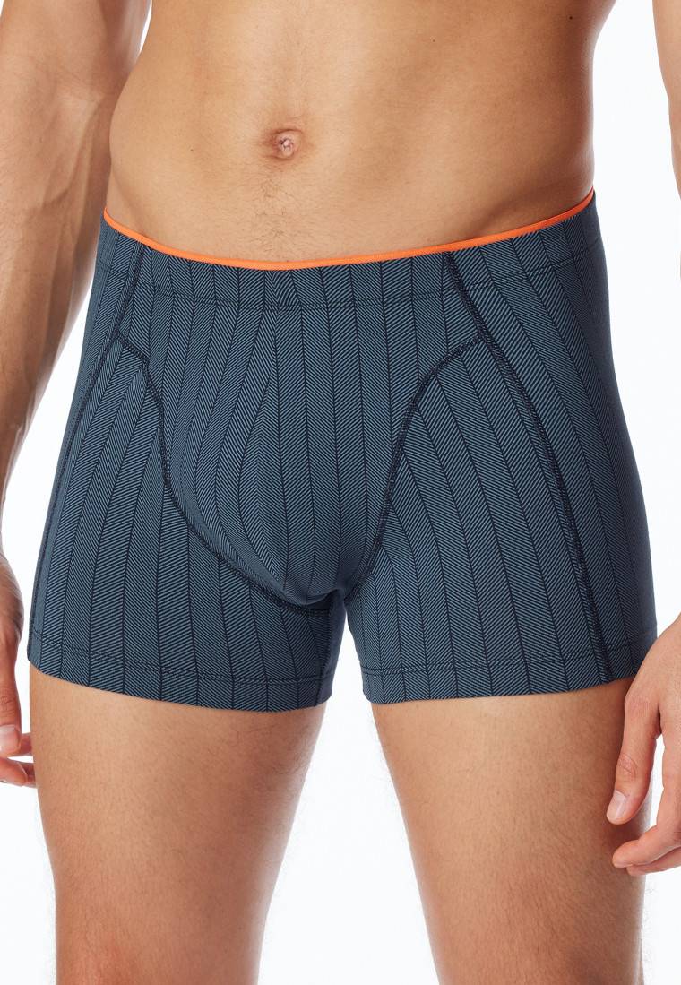 Schiesser Shorts Organic Cotton Gestreift Blaugrau - 95/5