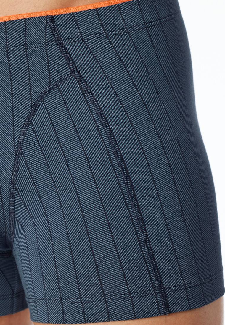 Schiesser Shorts Organic Cotton Gestreift Blaugrau - 95/5