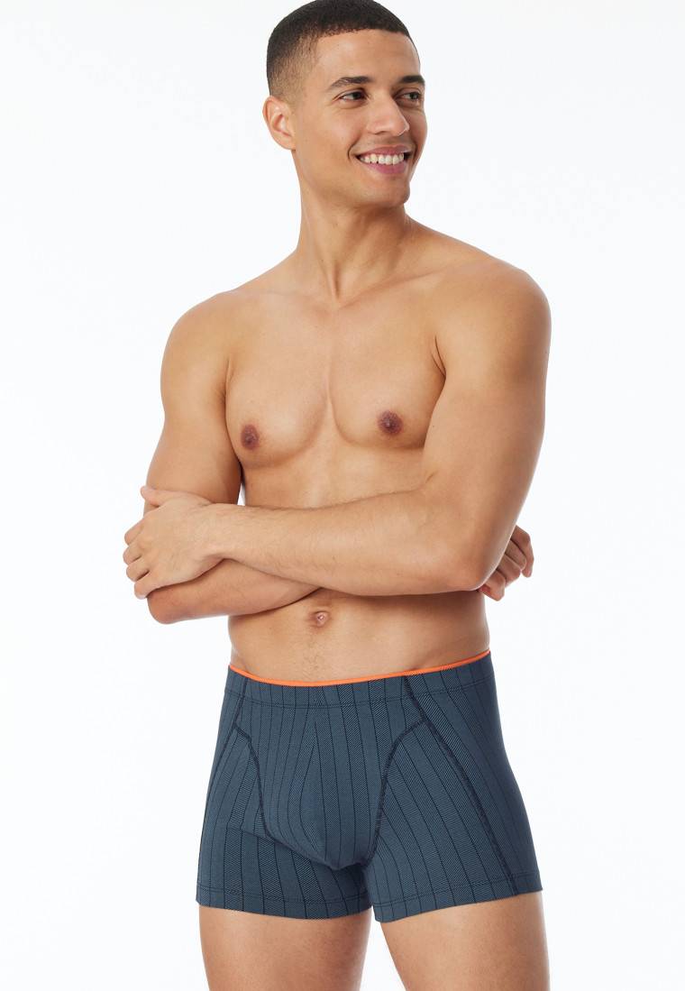 Schiesser Shorts Organic Cotton gestreift blaugrau - 95/5