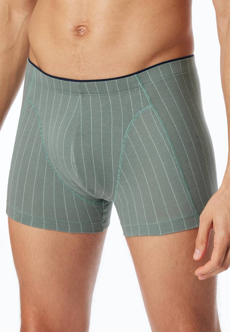 Schiesser Shorts Organic Cotton Gestreift Linde - 95/5