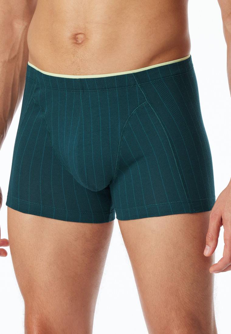 Schiesser Shorts Organic Cotton Gestreift Petrol - 95/5