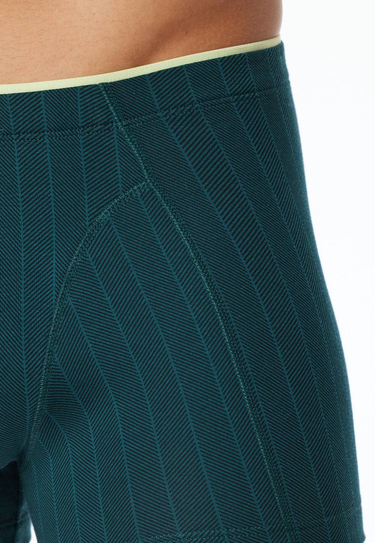 Schiesser Shorts Organic Cotton Gestreift Petrol - 95/5