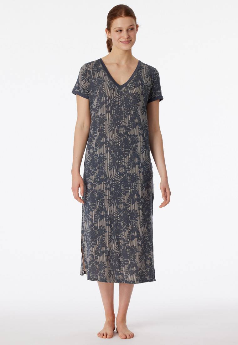 Schiesser Sleepshirt Kurzarm V-Ausschnitt Multicolor - Selected! Premium Inspiration